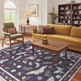 thumbnail image 1 of HOMERRY Washable 10' x 13' Area Rug for Living Room Farmhouse Modern Butterfly Pattern Black Rug Stain Resistant Large Indoor Carpet, 1 of 6