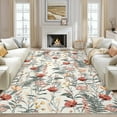 thumbnail image 1 of HOMERRY Washable 5' x 7' Area Rug for Living Room Farmhouse Modern Floral Beige Rug Non Shedding Indoor Carpet, 1 of 7