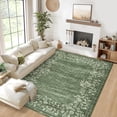 thumbnail image 1 of HOMERRY Washable 5' x 7' Area Rug for Living Room Farmhouse Modern Floral Bordered Green Rug Non Shedding Indoor Carpet, 1 of 7