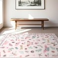 thumbnail image 1 of HOMERRY Washable 8' x 10' Area Rug for Living Room Farmhouse Modern Butterfly Pattern Pink Rug Non Shedding Indoor Carpet, 1 of 6