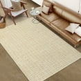thumbnail image 1 of HOMERRY Washable Area Rug 5' x 7' Modern Plaid Area Rug for Living Room Bedroom Non-Slip Accent Rug, Yellow, 1 of 7