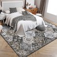 thumbnail image 1 of HOMERRY Washable Area Rug 5' x 7' Moroccan Trellis Floral Area Rug for Living Room Bedroom Non-Slip Accent Rug, Brown/Gray, 1 of 5