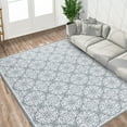 thumbnail image 1 of HOMERRY Washable Area Rug 6' x 9' Floral Area Rug for Living Room Bedroom Non-Slip Accent Rug, Pink, 1 of 6