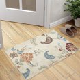 thumbnail image 1 of HOMERRY Washable Area Rugs 2' x 3' Small Abstract Modern Floral Rug Non-Slip Door Mat Boho Accent Throw Indoor Floor Carpets Beige, 1 of 5