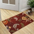 thumbnail image 1 of HOMERRY Washable Area Rugs 2' x 3' Small Abstract Modern Floral Rug Non-Slip Door Mat Boho Accent Throw Indoor Floor Carpets Red, 1 of 5