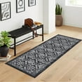 thumbnail image 1 of HOMERRY Washable Hallway Runner Rug 2x6 Vintage Moroccan Rug Non-Slip Floral Oriental Carpet for Living Room Bedroom, Black/Gray, 1 of 5
