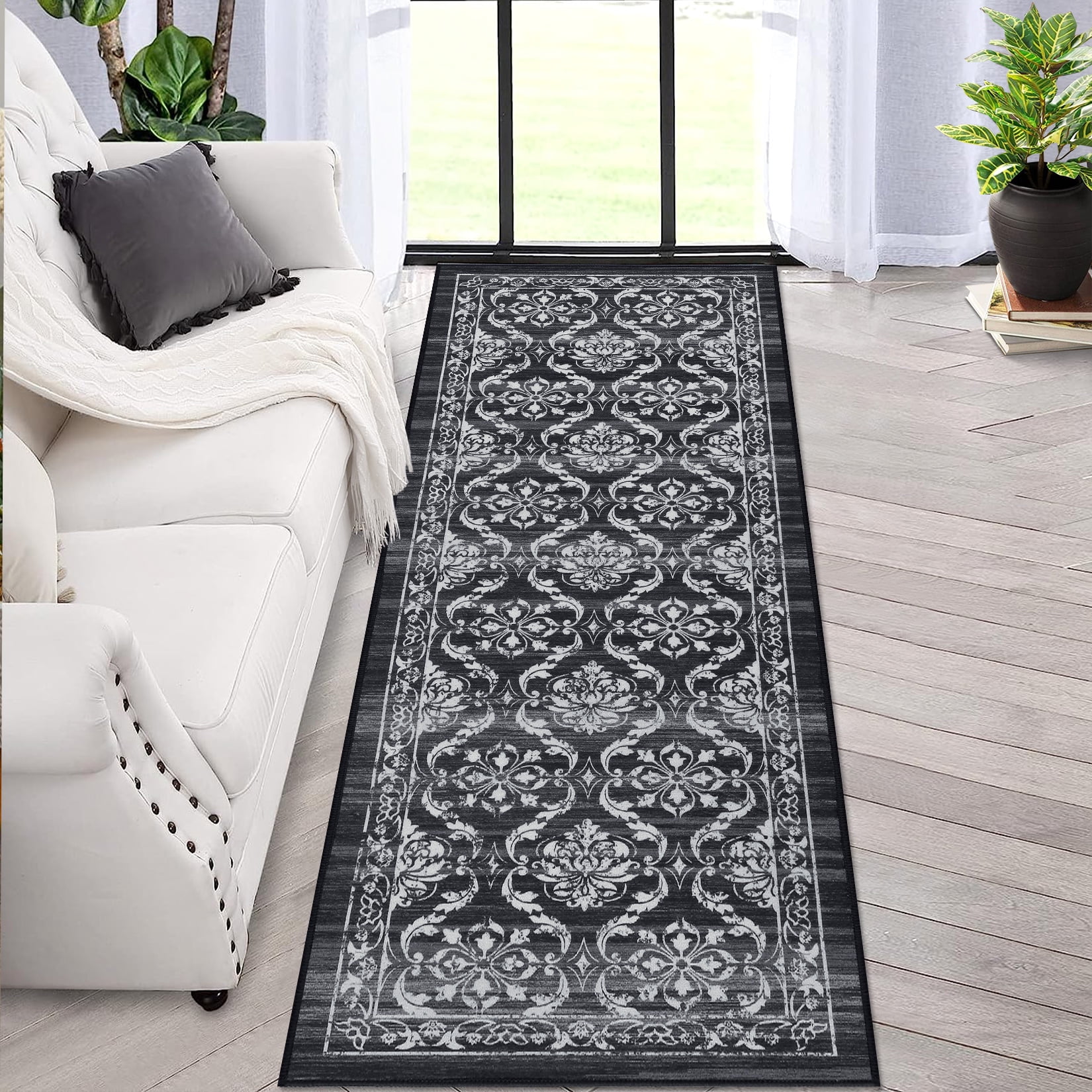 HOMERRY Washable Hallway Runner Rug 2x8 Vintage Moroccan Rug NonSlip