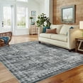 thumbnail image 1 of HOMERRY Washable Rugs 10' x 13' Area Rug for Living Room Floral Geometric Carpet, Gray, 1 of 5