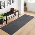 thumbnail image 1 of HOMERRY Washable Runner Rug 2' x 6' Modern Long Entryway Rug Solid Runner Rug for Hallway Casual Taupe Runner Carpet Non-Slip, Dark Gray, 1 of 5