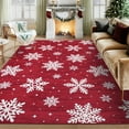 thumbnail image 1 of HOMERRY Xmas Rug Christmas Home Decor Area Rug Indoor Modern Washable Non-Slip Throw Rug for Living Room 5' x 7' Red Carpet, 1 of 5