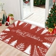 thumbnail image 1 of HOMERRY Xmas Rug Christmas Home Decor Tree Border Throw Rug Washable Non-slip 2' x 3' Modern Indoor Floor Mat for Doormat Indoor Red Carpet, 1 of 5