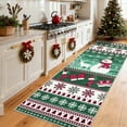 thumbnail image 1 of HOMERRY Xmas Rug Christmas Snowflake Home Decor Area Rug Washable Non-slip 2' x 8' Modern Indoor Rug for Living Room Dining Room, Green, 1 of 5