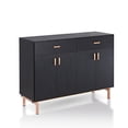 thumbnail image 1 of HOMES Inside + Out Brysin 2 Drawer Contemporary Style Buffet Server, Black/Rose Gold, 1 of 10