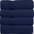 thumbnail image 1 of HOMES PERCEPTION Luxury 4 Pack Bath Towels Set | Absorbent and Quick Dry Bath Towel Set Clearance 27" x 54" | Towels for Bathroom 500 GSM, Navy Blue, 1 of 7
