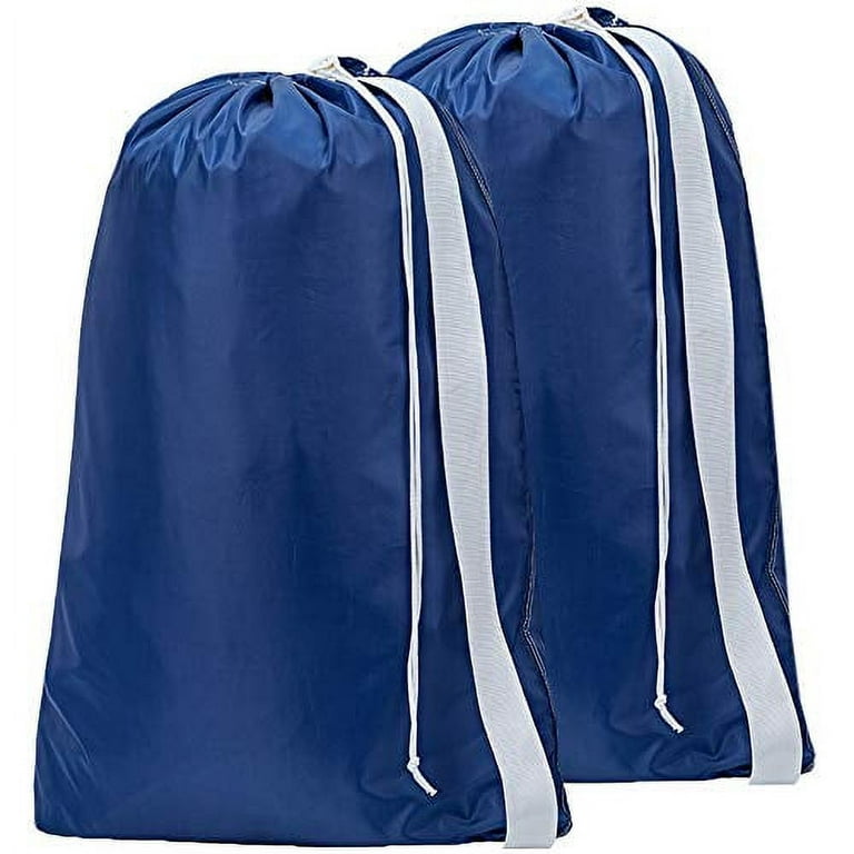 HOMEST 2 Pack XL Nylon Laundry Bag with Strap, Machine Washable Large Dirty  Clothes Organizer, Easy Fit a Laundry Hamper or Basket, Can Carry Up to 4  Loads of Laundry, Blue, Patent