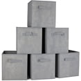 thumbnail image 1 of HOMESTO 11" Fabric Foldable Storage Cubes Bins - Gray - (6 Pack), 1 of 8