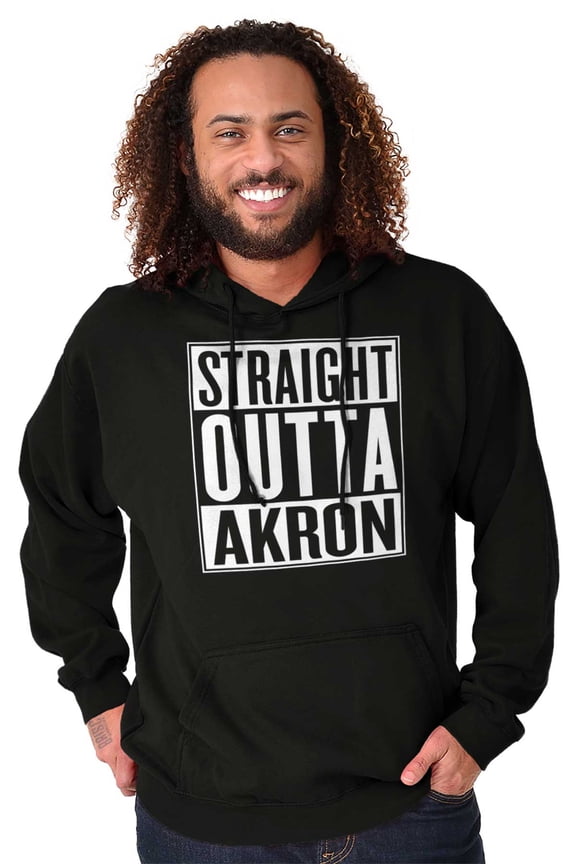 HOMETOWN & TOURIST Hoodies Sweat Shirts Sweatshirts Straight Outta Akron Ohio Souvenir Gift