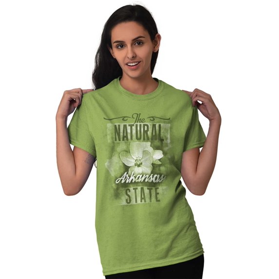 HOMETOWN & TOURIST Ladies TShirts Tees T For Women Arkansas Natural State Flower AR Souvenir Mothers Day Gift