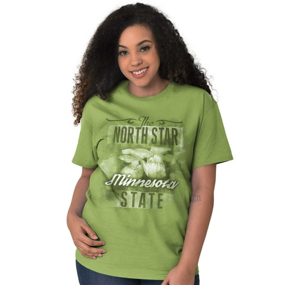 Minnesota Cute State Flower Souvenir Women Plus Size Graphic Tee Tees Brisco Brands 2X
