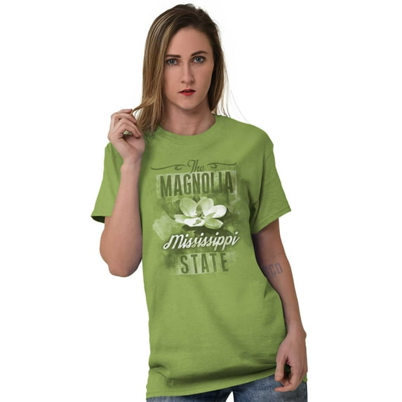 HOMETOWN & TOURIST Ladies TShirts Tees T For Women Mississippi Magnolia State Flower Mom Gift MS Souvenir