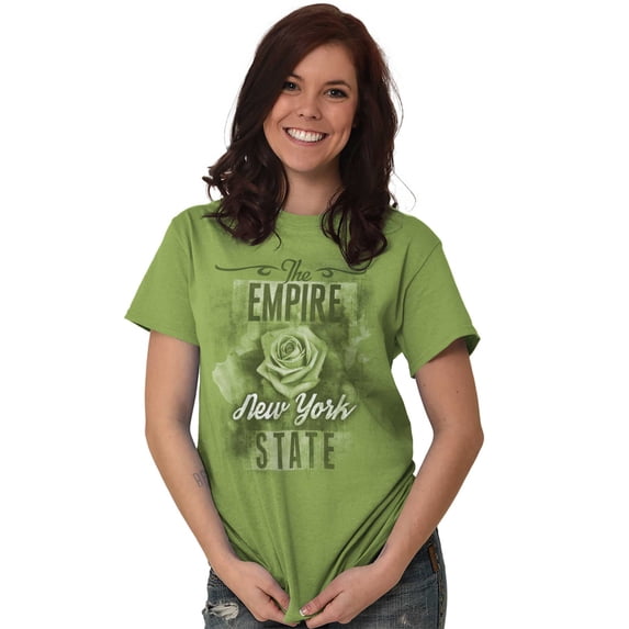 HOMETOWN & TOURIST Ladies TShirts Tees T For Women New York Empire State Flower NY Souvenir Mothers Day Gift