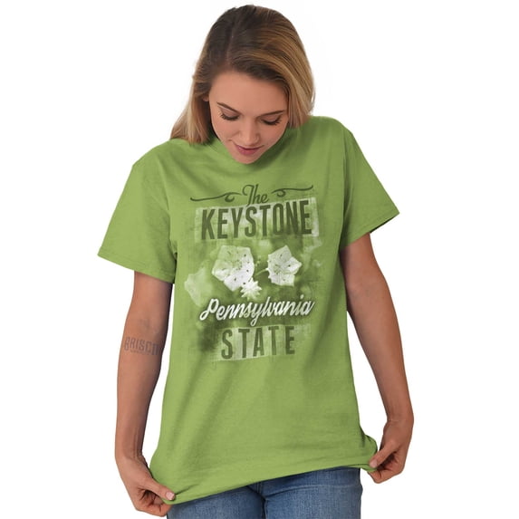 HOMETOWN & TOURIST Ladies TShirts Tees T For Women Pennsylvania Keystone State Flower Souvenir PA Mother Gift