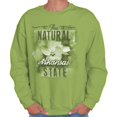 thumbnail image 1 of Arkansas Cute State Flower Souvenir Women Crewneck Sweatshirt Brisco Brands S, 1 of 6