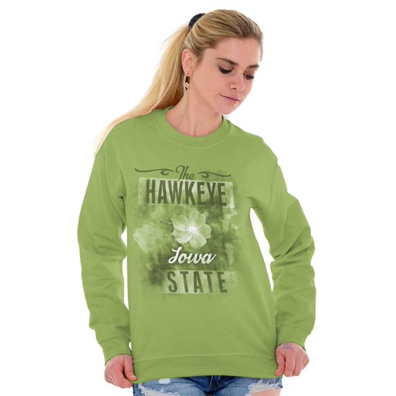 HOMETOWN & TOURIST Sweat Shirt Sweatshirt For Womens Iowa Hawkeye State IA Souvenir Mothers Day Gardening Gift