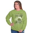 thumbnail image 1 of Kansas Cute State Flower Souvenir Women Crewneck Sweatshirt Brisco Brands 3X, 1 of 2