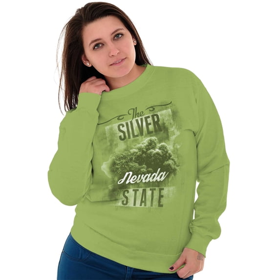 HOMETOWN & TOURIST Sweat Shirt Sweatshirt For Womens Nevada Silver State Flower Garden Mothers Day Grandma Gift