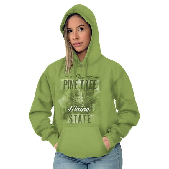 Maine Cute State Flower Souvenir Hoodie Sweatshirt Women Brisco Brands L