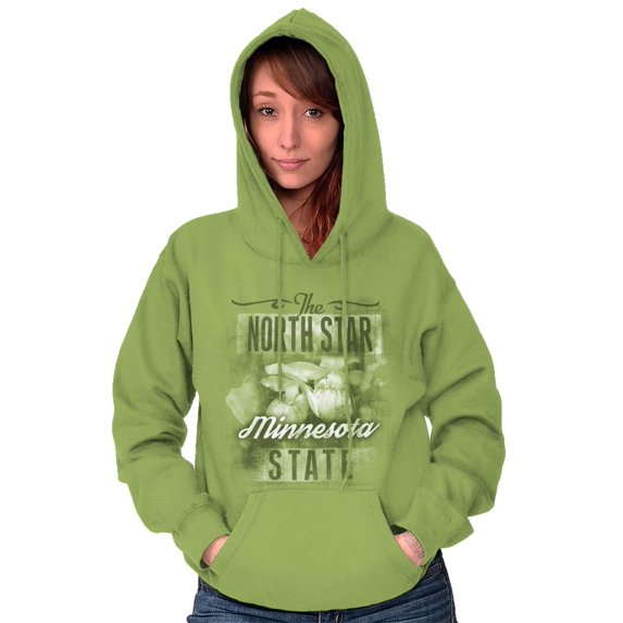 Minnesota Cute State Flower Souvenir Hoodie Sweatshirt Women Brisco Brands M