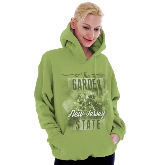 HOMETOWN & TOURIST Womens Hooded Pullover Sweatshirt New Jersey Garden State Flower NJ Souvenir Mother Gift