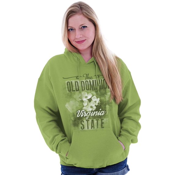 Virginia Cute State Flower Souvenir Hoodie Sweatshirt Women Brisco Brands 3X