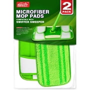 HOMEXCEL Microfiber Mop Pads Compatible with Swiffer Sweeper Mops, Reusable and Machine Washable (Pack of 2)