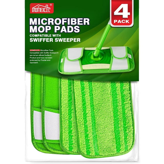 HOMEXCEL Microfiber Mop Pads Compatible with Swiffer Sweeper Mops