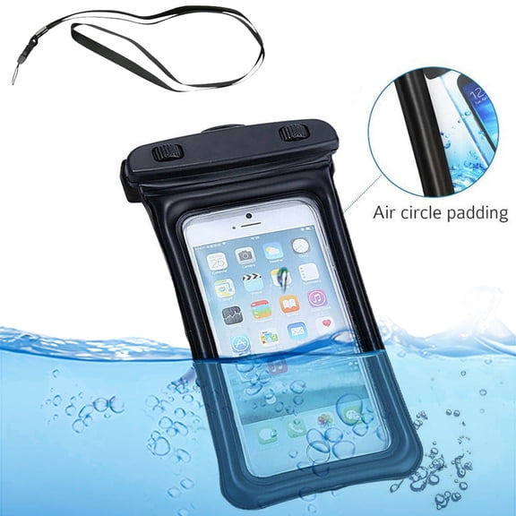 HOMEYA 1 Pack IPX8 Floating Waterproof Phone Pouch Up to 7",Floating Phone Case iPhone Samsung Dry Bags,Water Proof Pouch Travel Essentials for Beach Kayak