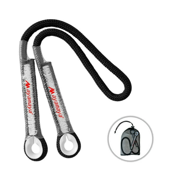 HOMEYA 10mm Prusik Cord,Sewn Eye-to-Eye Pre-Sewn Climbing Utility Cord,Multipurpose for Outdoor Climbing Arborist Mountaineering Rope 45"