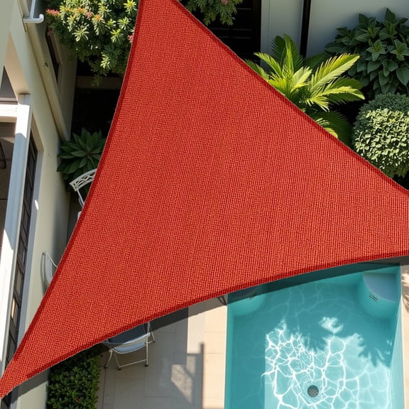 HOMEYA 16'x 16'x 16'Triangle Sun Shade Sail Canopy,98% UV Block 420D Oxford Waterproof Sunshade,Durable Canopy Awning Shelter for Outdoor Patio Garden Backyard