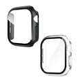 thumbnail image 1 of HOMEYA [2 Pack] 2 in 1 Waterproof Case for Apple Watch Screen Protector,46mm Series 10 Accessories with Tempered Glass Film Protective & PC Bumper Cover,Compatible iWatch 46mm,Clear&Black, 1 of 9