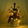 thumbnail image 1 of HOMEYA 24in Tabletop Christmas Tree Small Mini Artificial With LED Light & Ornaments, 1 of 10