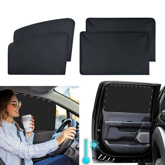 HOMEYA 4 Pack Car Window Shades,Magnetic Side Window Sun Shade,Block Light UV Protection Car Privacy Shades Car Window Covers for Baby,Camping,Napping