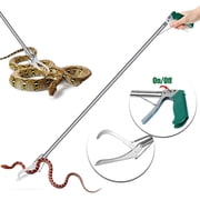 HOMEYA 47" Snake Tongs Heavy Duty Catcher Reptile Grabber Hook Stick Wide Jaw Handling Tool
