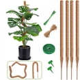 thumbnail image 1 of HOMEYA 4Pcs 28 inch Bendable Moss Pole for Monstera Climbing Plants Coir Plant Support Stick, 1 of 9