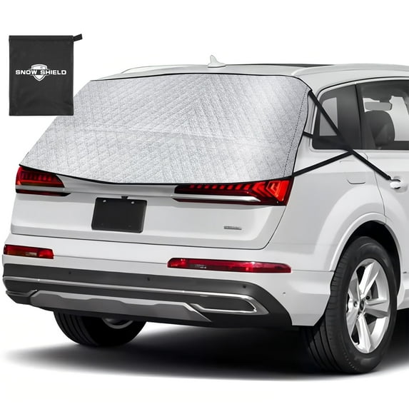 HOMEYA Car Rear Window Snow Cover SUV Back Windshield Winter Dust Rain Ice Protector for SUVs and Trucks