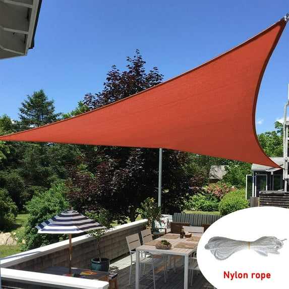 HOMEYA 8'x 8'x 8' Triangle Sun Shade Sail Canopy,95% UV Blockage Waterproof Sunshade,Durable Canopy Awning Shelter for Outdoor Patio Garden Backyard