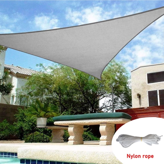 HOMEYA 8'x 8'x 8' Triangle Sun Shade Sail Canopy,95% UV Blockage Waterproof Sunshade,Durable Canopy Awning Shelter for Outdoor Patio Garden Backyard