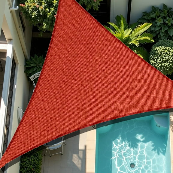 HOMEYA 8'x 8'x 8'Triangle Sun Shade Sail Canopy,98% UV Block 420D Oxford Waterproof Sunshade,Durable Canopy Awning Shelter for Outdoor Patio Garden Backyard