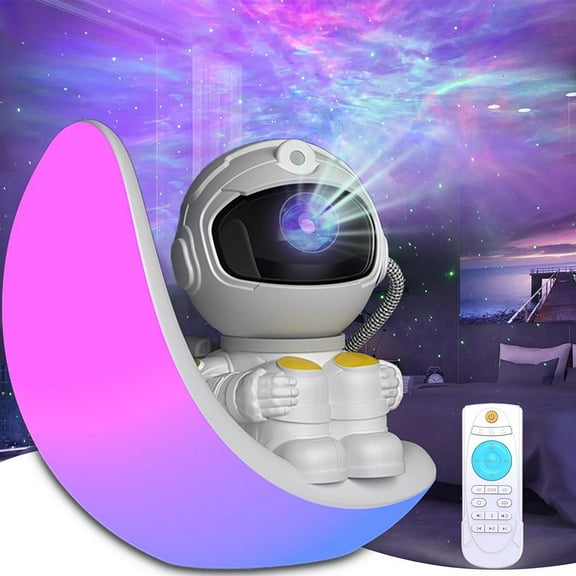 HOMEYA Astronaut Galaxy Projector Star Light,Nebula Spaceman Projector with Music Speaker,Moon Ambient Light Projector Night Light,Gifts for Kids