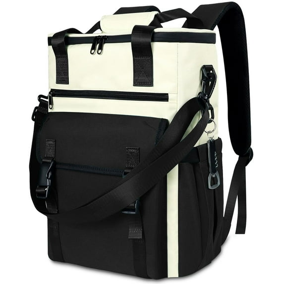 HOMEYA Backpack Cooler for Women,35 Cans Backpack Coolers Insulated Leak Proof,Waterproof Cooler Backpack Travel Camping Cooler Bag,Black